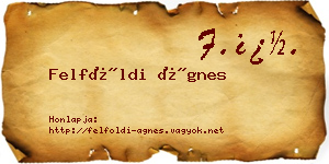 Felföldi Ágnes névjegykártya